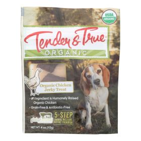 Tender & True Organic Chicken Jerky Treats - Case Of 10 - 4 Oz